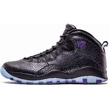 Jordan Men's Black/Fierce Purple-Black Air 10 Retro 'Paris' 310805-018