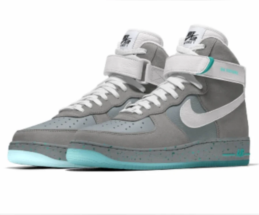 Nike Shoes | Exclusive Nike 1 Of 1 Air Force 1 High Nike Mag "Marty Mcfly" | Color: Gray | Size: 14 | Grailgodtx's Closet