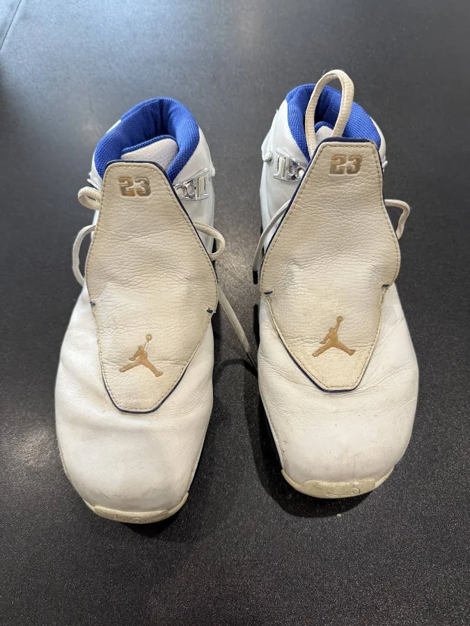 Size 9 - Air Jordan 18 Og 2003 White Sport Royal 305869-101-00