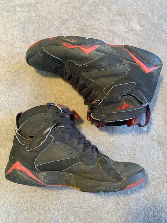 Nike 1992 Air Jordan Vii Olympic Basketball Shoes Black Mens 8.5