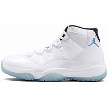 Jordan Men's White/Legend Blue-Black Air 11 Retro 'Legend Blue' 2014 378037-117