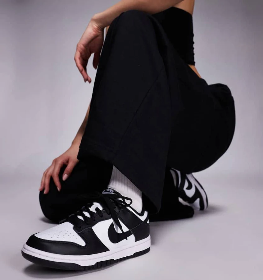 Nike Dunk Low panda sneakers in black and white