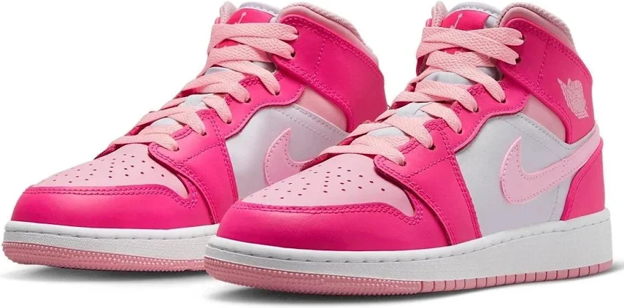 Air Jordan Kids' 1 Mid Fierce Pink