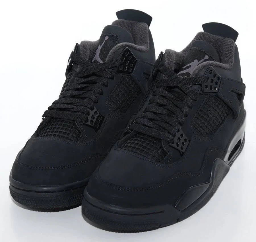 Air Jordan 4 Retro Black Cat Triple Black Multiple Sizes