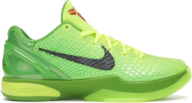 Kobe 6 Protro Grinch Limited Edition Basketball Sneakers