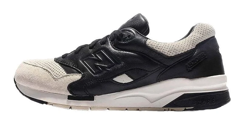 New Balance 1600 Low Top Leather Men Sneakers - Black/white