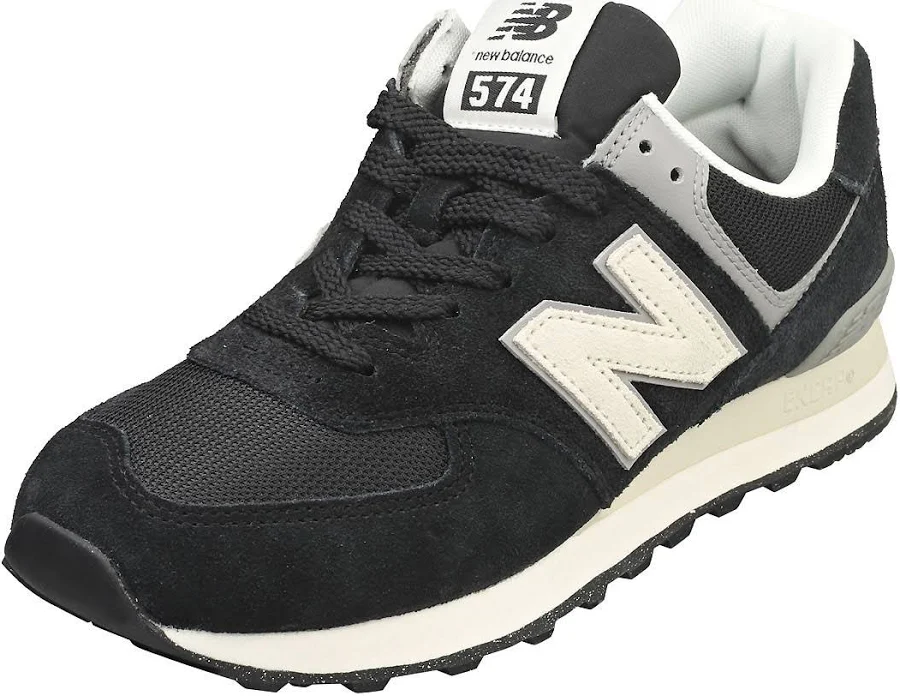 Balance 574 Unisex Casual Sneakers In Black Grey