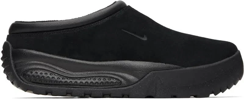 Acg Rufus Leather-trimmed Suede Slip-on Sneakers In Black
