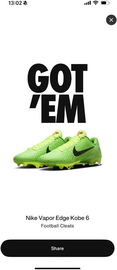 Nike Kobe 6 Vapor Edge Grinch Cleats Size 16men Fq7645-300 Rare