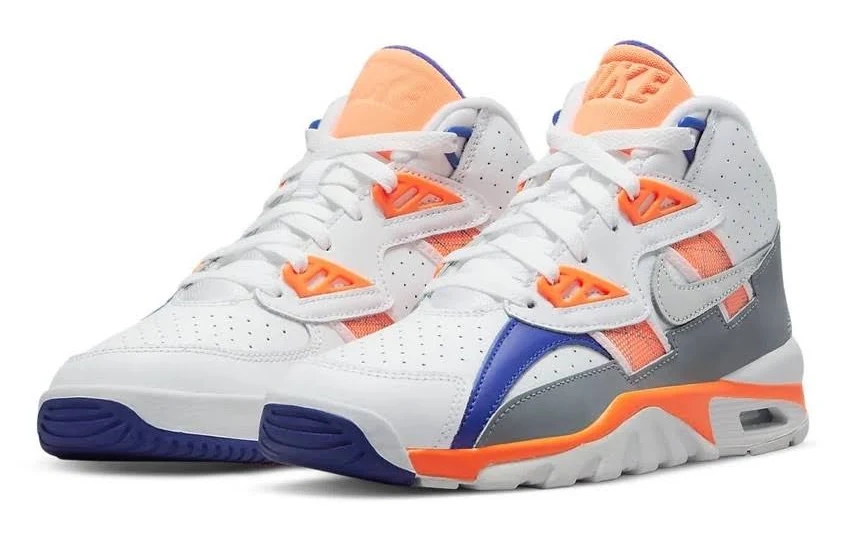 Nike Air Trainer Sc Auburn Gs Size 5.5 -white | Light Zen Grey | Tart