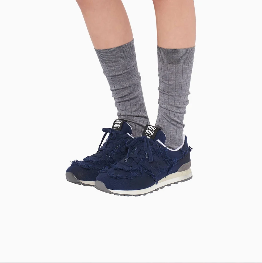 574 New Balance x Miu Miu Denim Sneakers | RADPRESENT Women IT 35/ US 5 / Royal Blue / Denim