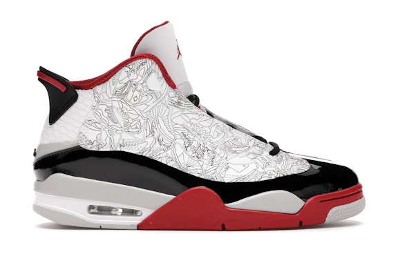 Jordan Dub Zero Blanco Varsity Rojo