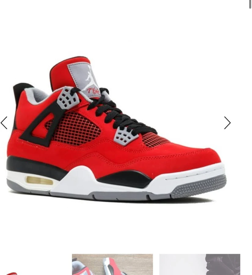 Jordan Shoes | Air Jordan 4 Retro Toro Bravo Ps Red And Gray Sneakers | Color: Black/Red | Size: 12 | Kennedyblairee's Closet