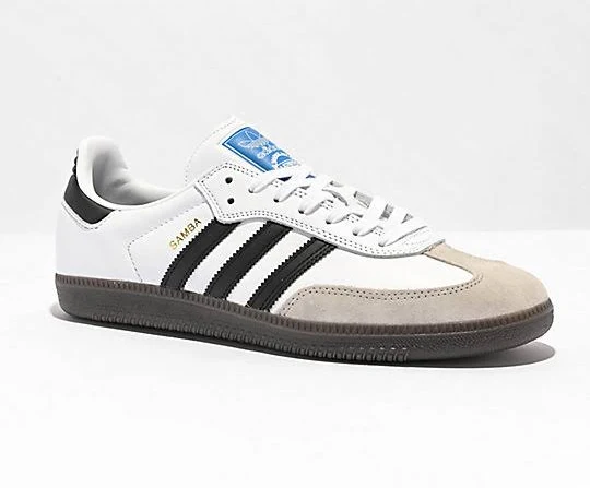 adidas Samba ADV White, Black & Gum Skate Shoes