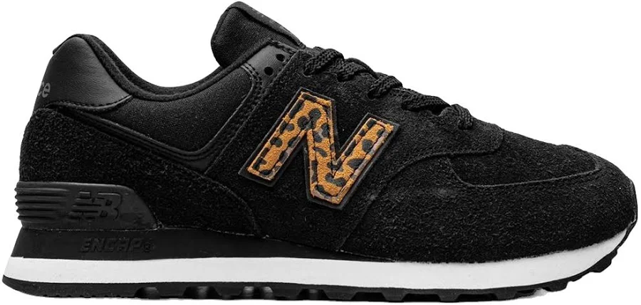 New Balance 574 Leopard Women Sneakers - Black