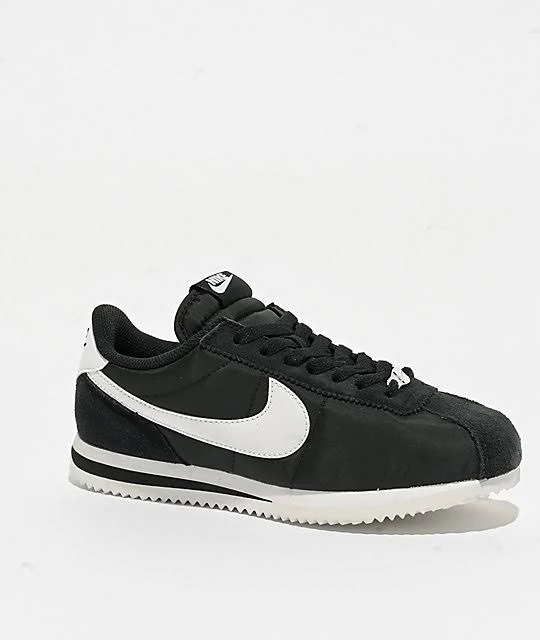 Nike Cortez Textile Black & White Shoes