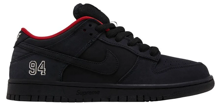 Supreme x Nike Dunk Low SB 'Black' | Men's Size 5.5