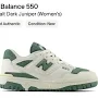 New Balance Women's 550 Sneakers - Green and White