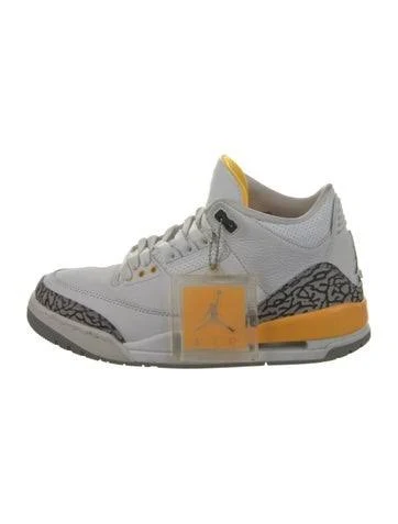 Jordan 3 Retro Laser Orange Athletic Sneakers, Men's US 8.5 | 8.5