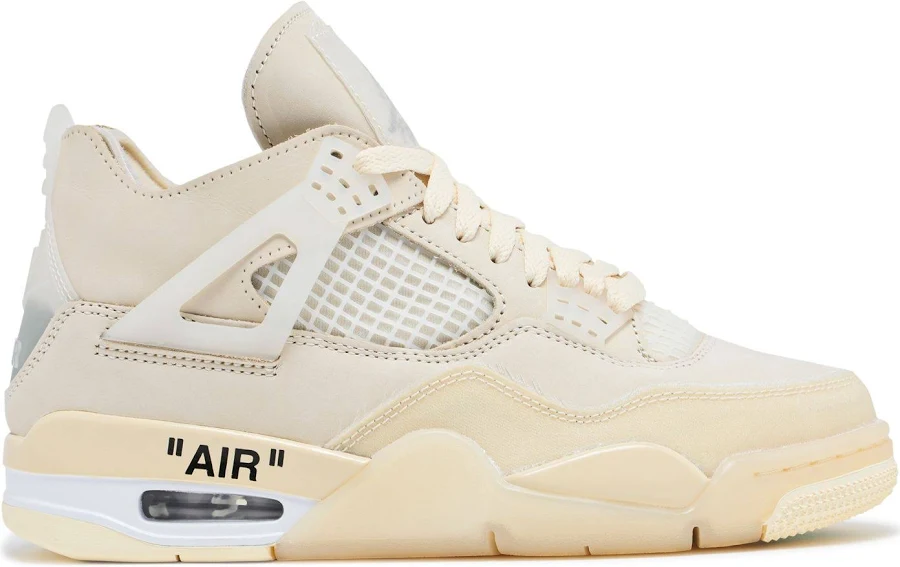 Off-White x Wmns Air Jordan 4 Retro SP 'Sail' | Tan | Women's Size 8