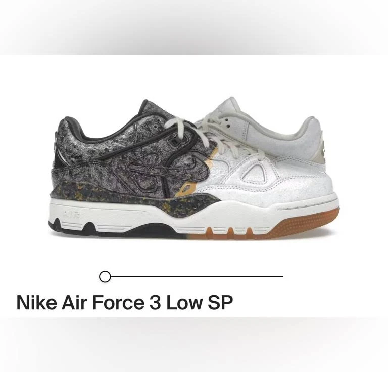 Nike Shoes | Nike Air Force 3 Low Sp Black & White With Gold Accents | Color: Black/White | Size: 11 | Pmw1988's Closet