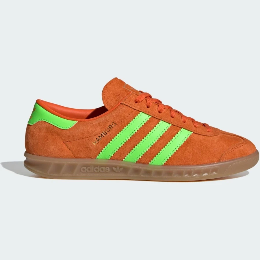 Adidas Hamburg Shoes Original Sneakers Orange/solar Green/gum Ih5460
