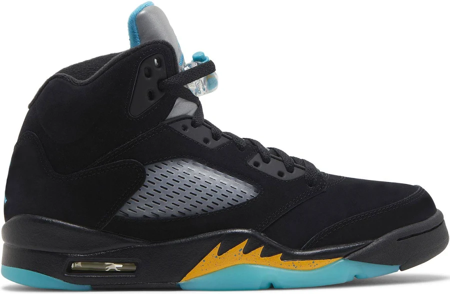 Jordan 5 Retro Aqua - Classic Retro Basketball Sneakers - Size M8.5/W10.0