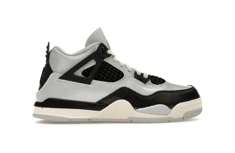 Jordan Kid's 4 Retro Platinum Gold Basketball Shoes, from StockX