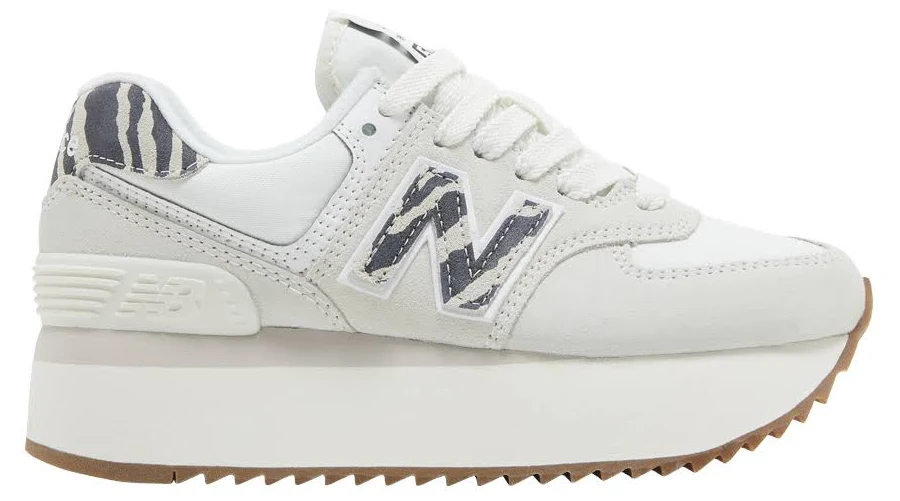 New Balance 574+ Animal Print Women Sneakers - Grey