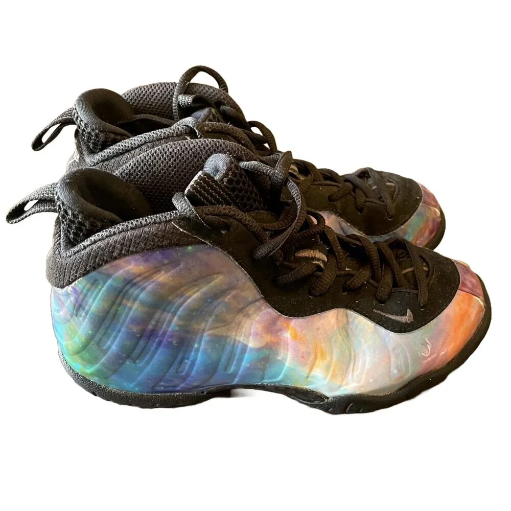 Nike Little Posite One XX 'Big Bang Galaxy' Sneakers Kids Athletic Shoe Size 6Y