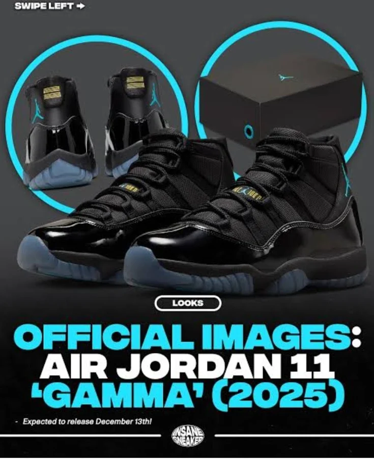 Air Jordan 11 Retro 2025 Gamma Blue Size Mens (8-14)