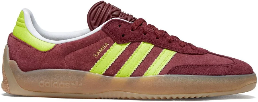 Mens Adidas Puig Samba Shoes Maroon/Semi Solar Yellow/Shadow Red