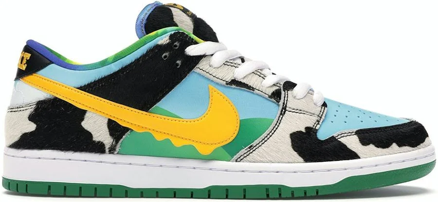 Ben & Jerrys x Nike Dunk Low SB Chunky Dunky Sneakers, Men 4.5- White/Lagoon Pulse/Black/University Gold