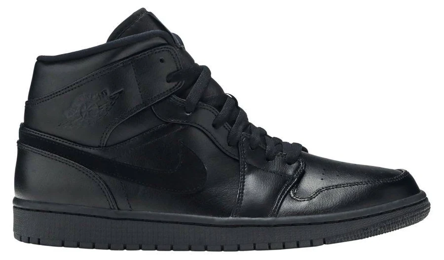 Air Jordan 1 Mid 'Triple Black' | Men's Size 9.5