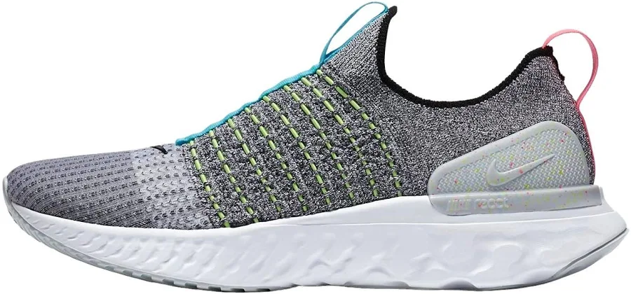 Nike React Phantom Run Flyknit 2 'crater' Men Sneakers - Gray/blue/pink