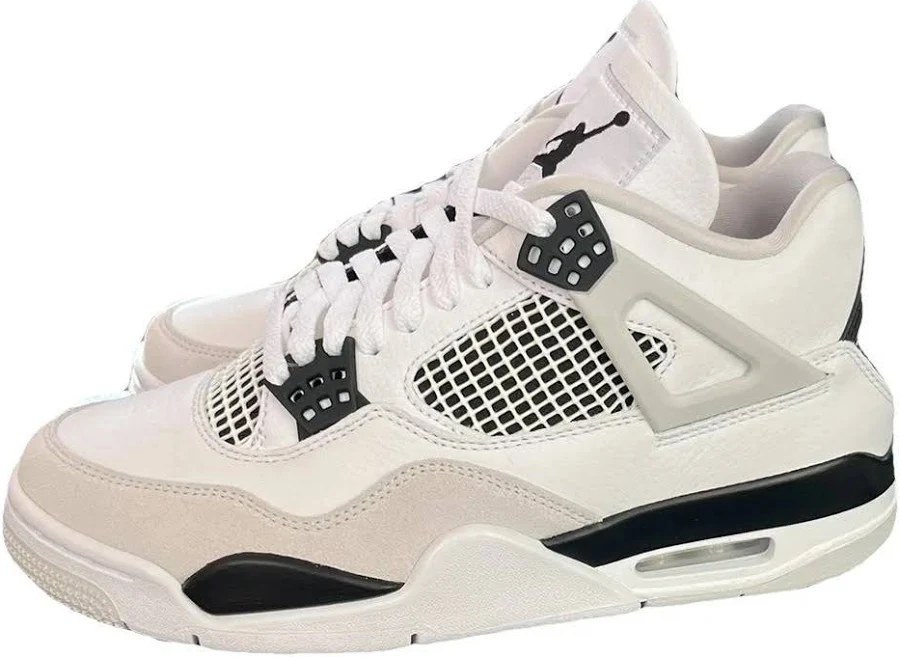 Jordan Air 4 White Leather Trainers Size 40.5 EU