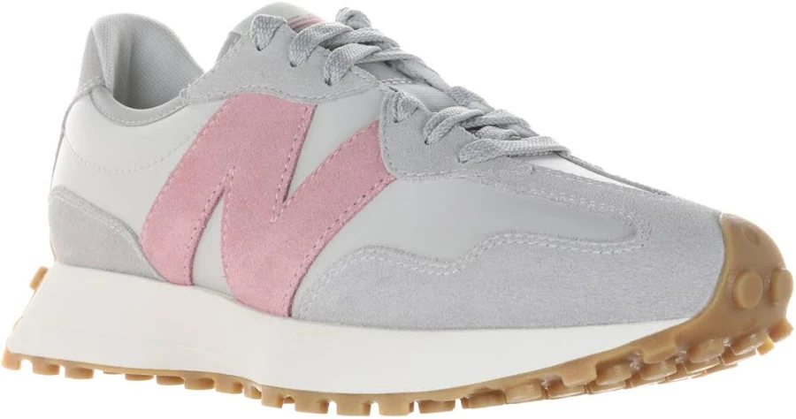 New Balance Women's 327 Low Top Sneakers - Pink - Size 5 - White/Pink