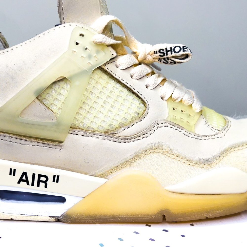 Off White Sail Jordan 4 (Women's) Size 10 (W)