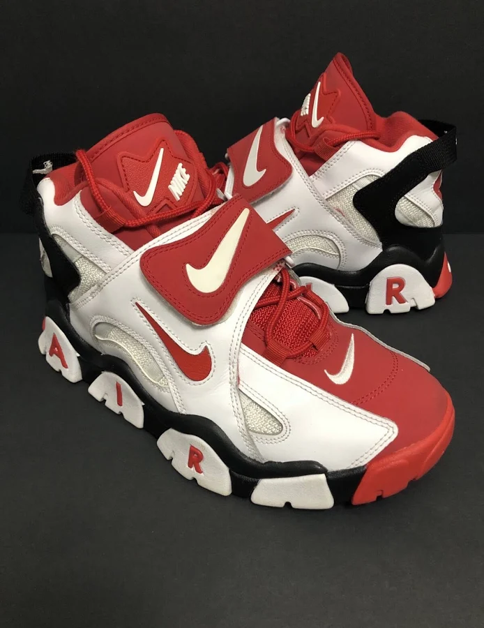 Nike Air Barrage Mid White-black-university Red Men’s 8 Us