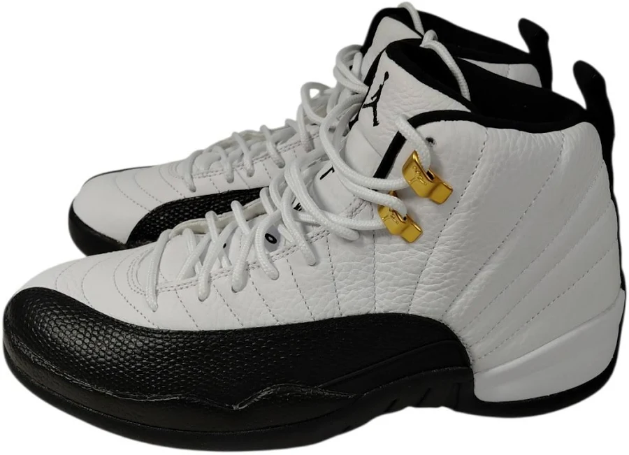 Air Jordan 12 Retro Taxi 2025 Size 9 Ct8013-117 Black White Gold (b)