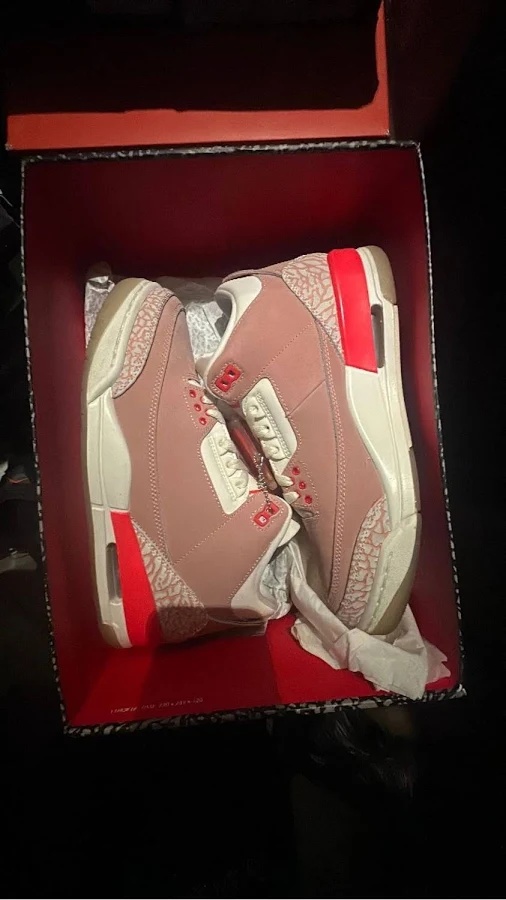 Air Jordan 3 Rust Pink sz 9.5w/8m pre owned og box