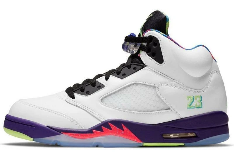 2020 Air Jordan 5 V Bel Air Fresh Prince White Green Purple 100% Ds