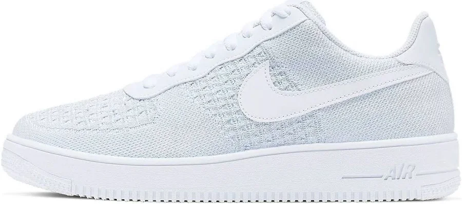 Nike Air Force 1 Flyknit 2.0 Mens Shoes Size 14 Grey Platinum White
