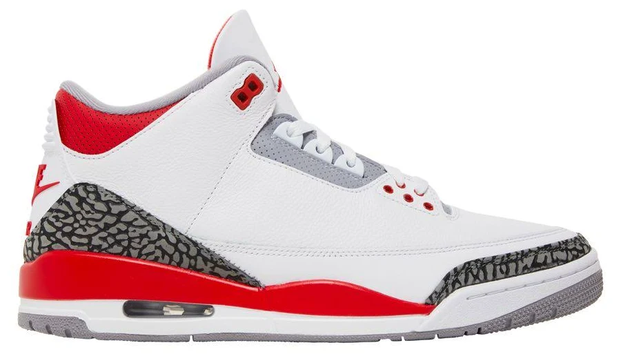Air Jordan 3 Retro 'Fire Red' 2022 | White | Men's Size 6
