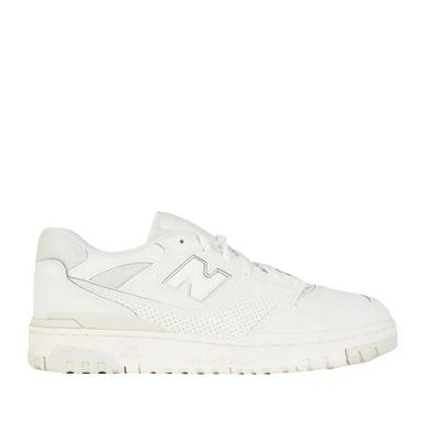 New Balance 550 Man Sneakers White Size 8.5 Soft Leather, Textile fibers