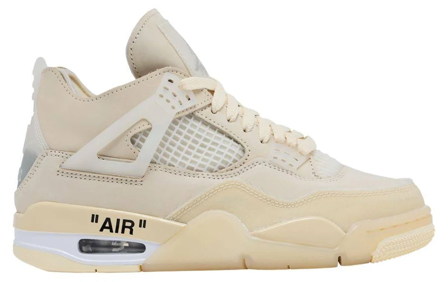 Off-White x Wmns Air Jordan 4 Retro SP 'Sail' | Tan | Women's Size 9.5