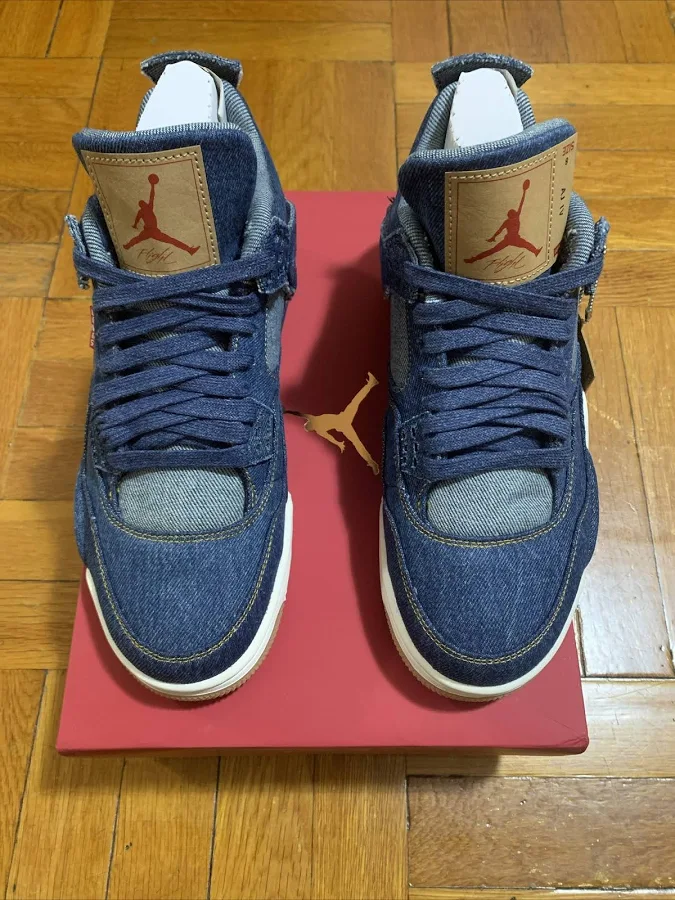 Ds Nike Air Jordan 4 Retro X Levi's Sz 8 In Hand Limited Edition Tier