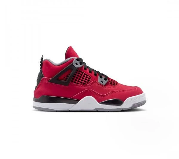 Jordan Little Kids 4 Retro (fire red / white-black-cement grey)