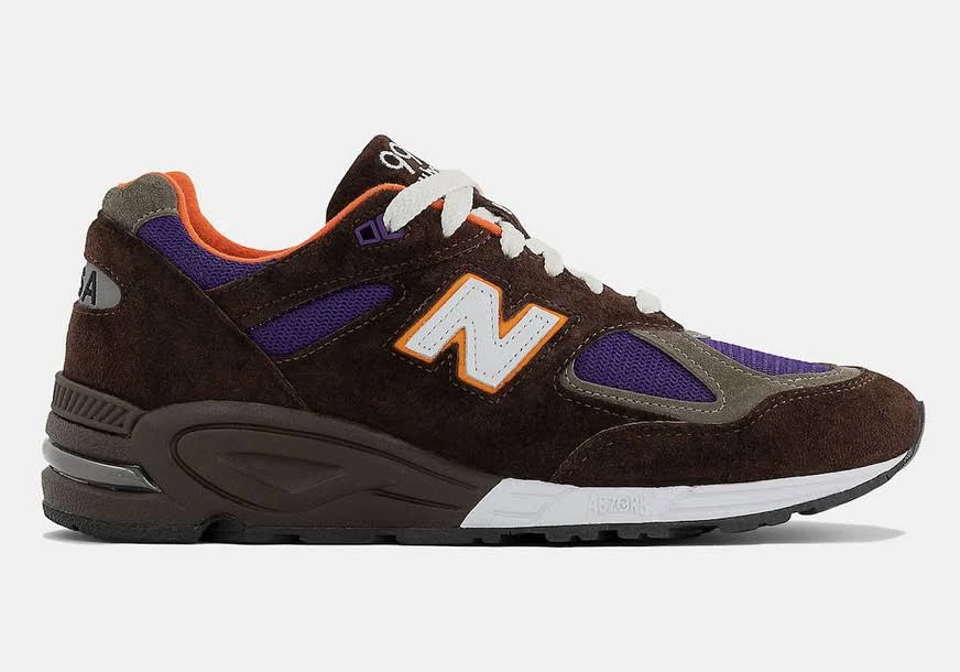 Balance 990 V2 Brown Orange Purple Men's Sneakers