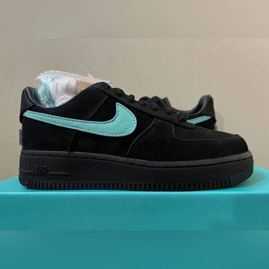 Tiffany & Co. Shoes | Tiffany And Co. X Nike Air Force 1 Low 1837 Black Multi Dz1382-001 Size 8 - 14 | Color: Black/Blue | Size: 9.5 | 